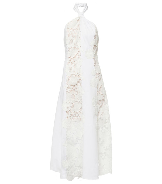 Dlouhé šaty s krajkou, OSCAR DE LA RENTA, prodává Mytheresa, 4180 €