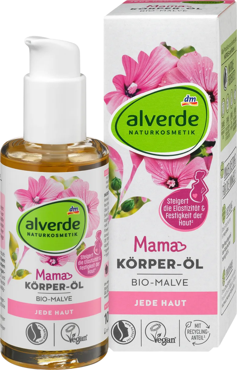 Mama tělový olej bio sléz Alverde Naturkosmetik, 100 ml, DM, prodává dm, 109 Kč