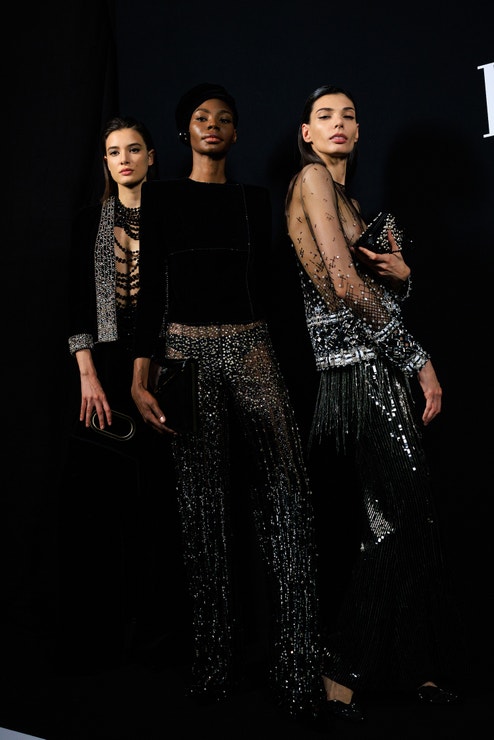 Backstage přehlídky haute couture podzim - zima 2024/2025, ARMANI PRIVÉ