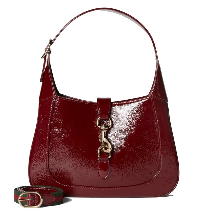 Lakovaná malá kabelka Gucci Jackie Rosso Ancora, GUCCI, prodává Gucci, 73100 Kč
