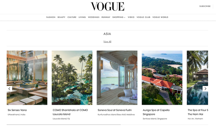 Vogue Global Spa Guide