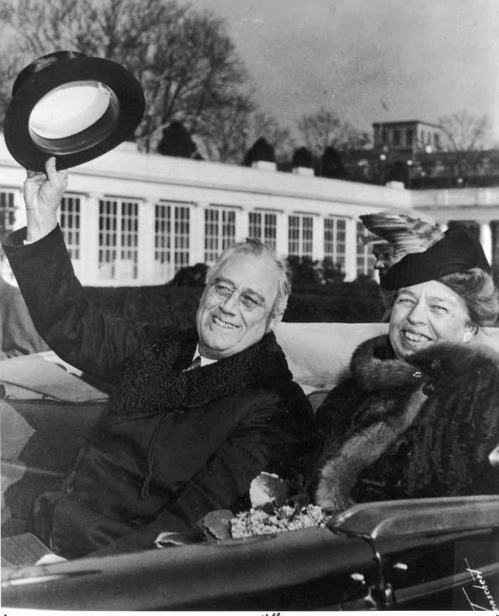 Prezident Franklin D. Roosevelt s manželkou Eleanor Roosevelt, 1941