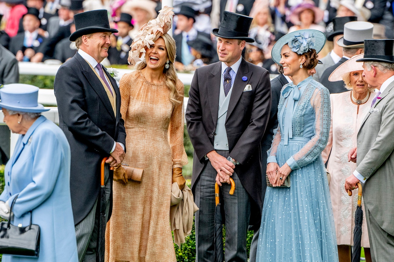 Holandský král Willem-Alexander a královna Maxima, princ William a princezna Catherine, Royal Ascot