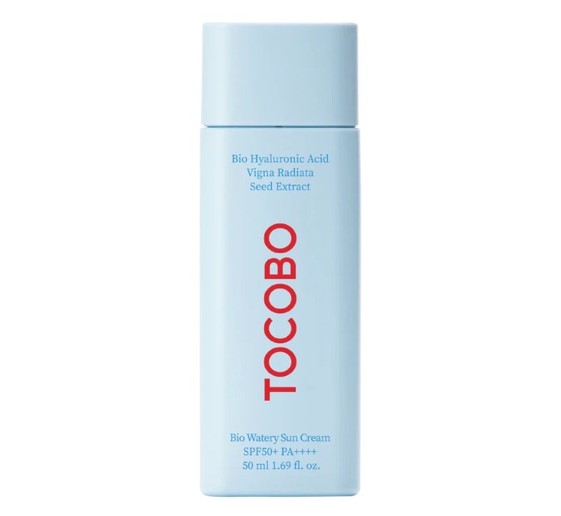 Lehký hydratační ochranný krém Bio Watery Sun Cream SPF 50+, TOCOBO, prodává Korean Kosmetika, 430 Kč