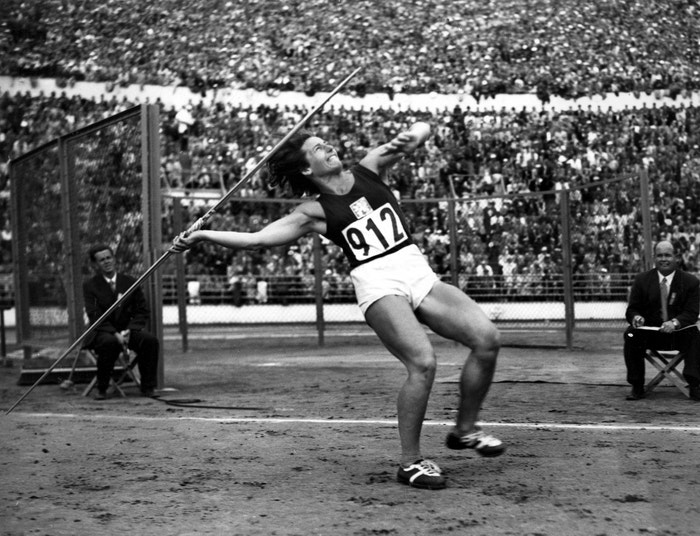 Dana Zátopková na LOH v Helsinkách, 1952