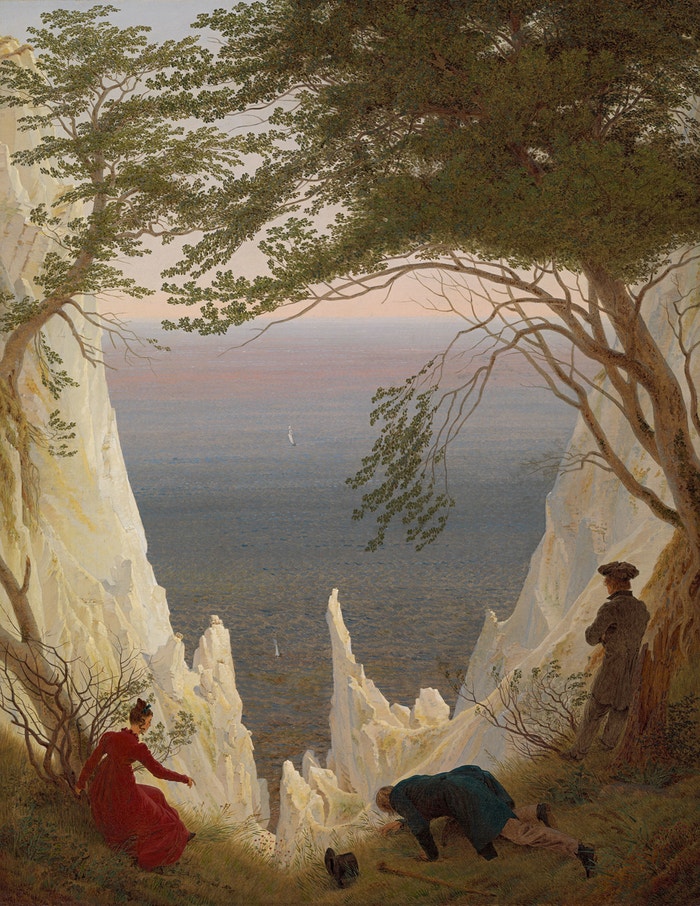 Křídové útesy na Rujáně, Caspar David Friedrich