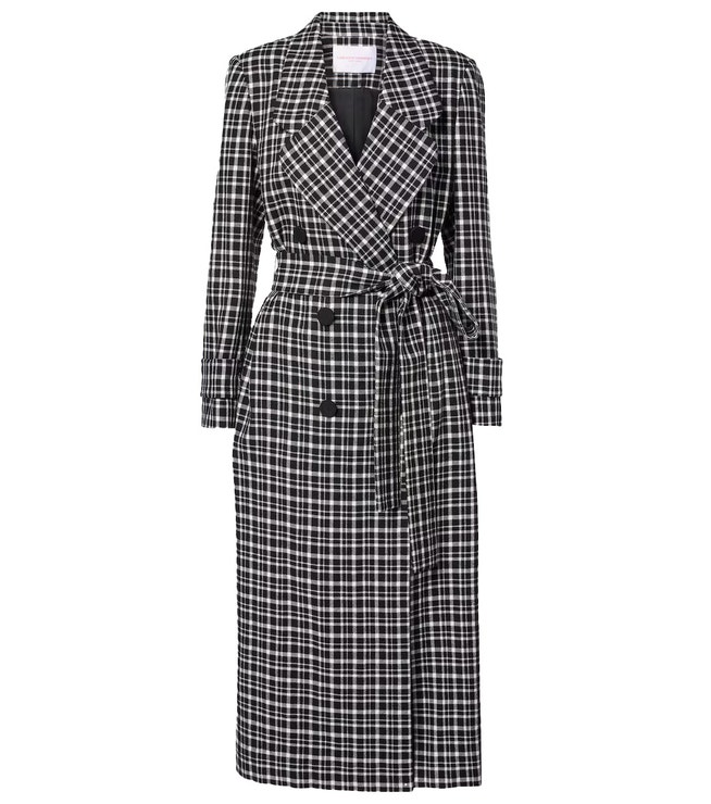 Kostkovaný kabát, CAROLINA HERRERA, prodává Mytheresa, 1 908 €