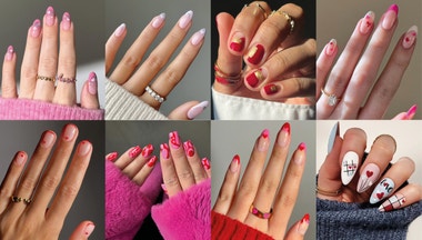 Valentýnská manikúra 2025: 20 nápadů na zamilované nehty a nail art