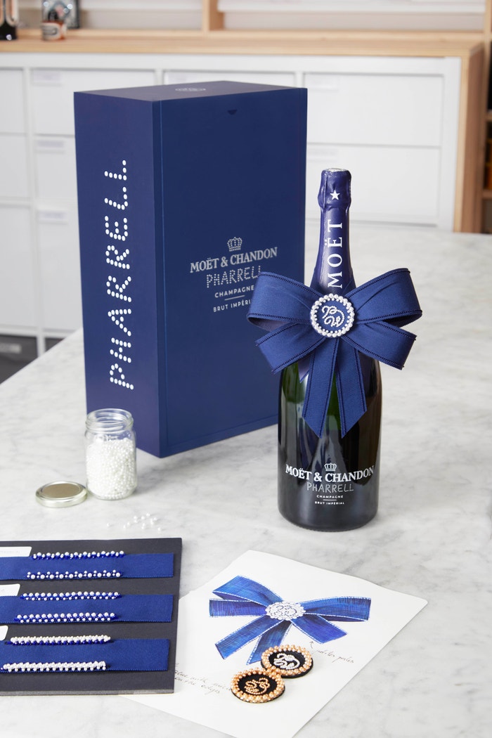 Moet Chandon Pharrell Williams Limited Edition - Bow Capsule Blue and Box