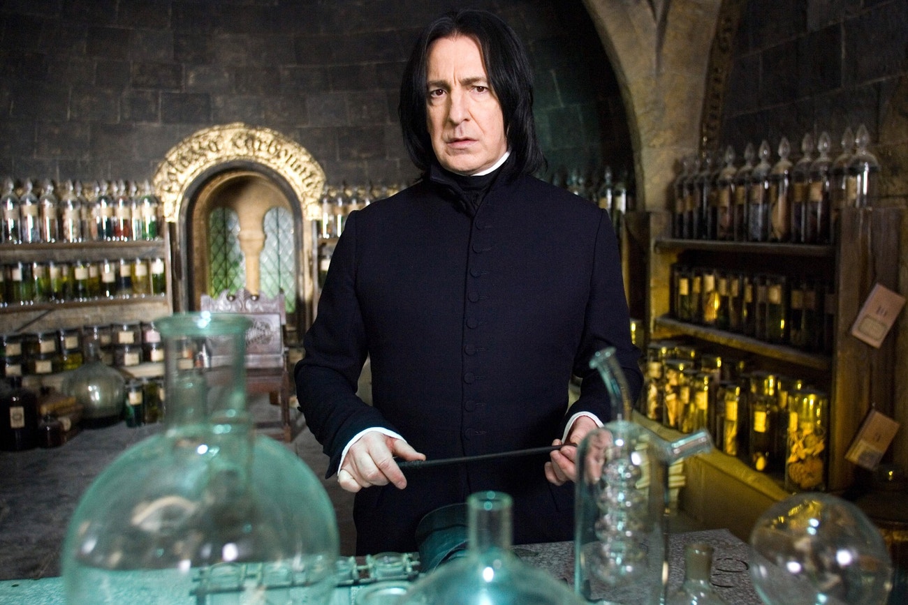 Alan Rickman jako Snape ve filmu Harry Potter