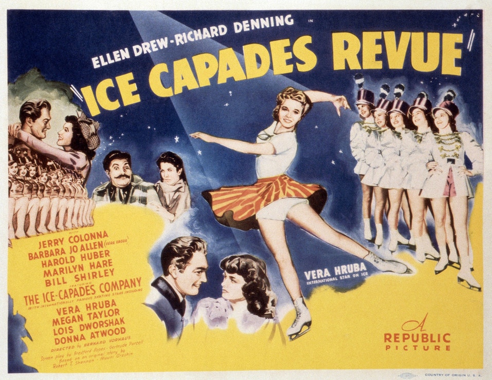 Dobový plakát na Ice Capades Revue, 1942