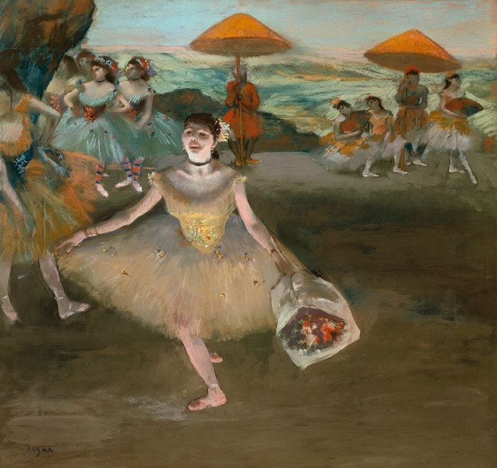 Tanečnice s kyticí, Edgar Degas, 1878