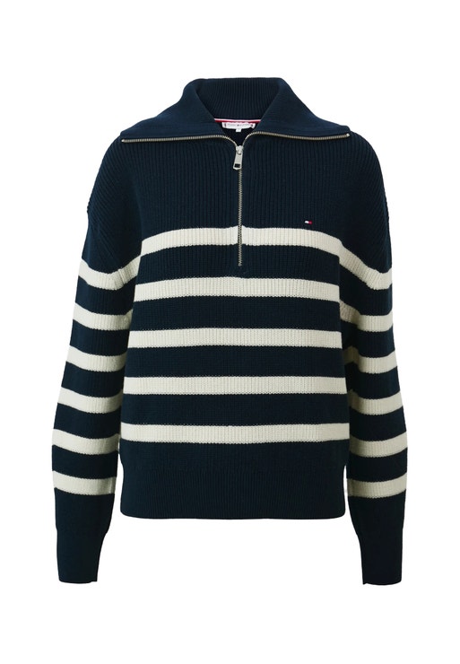 Svetřík s polovičním zipem, TOMMY HILFIGER, prodává Zalando, 4 190 Kč